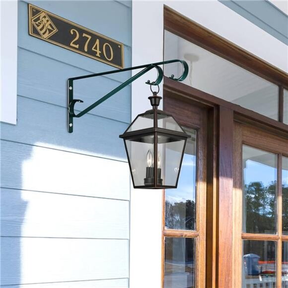 Plant Hangers Outdoor 2 Pack 15.5 Inch Metal Plant Hooks for Wall, Decorative - Picture 4 of 7